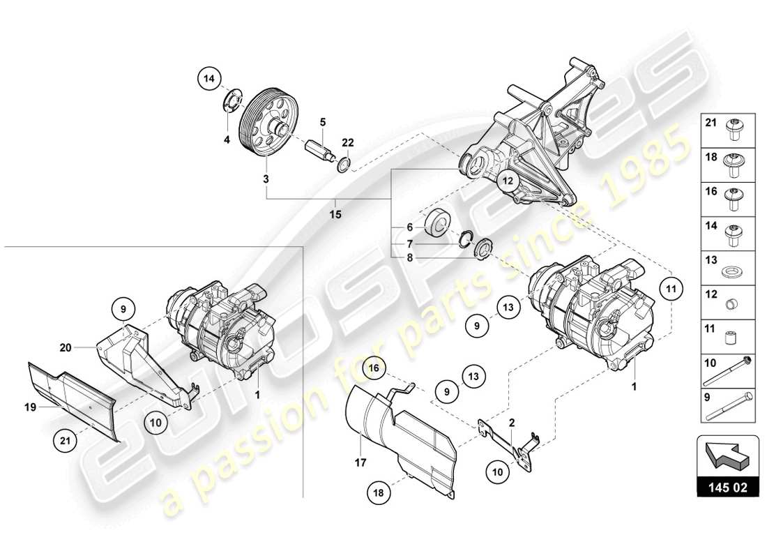 lamborghini lp720-4 coupe 50 (2014) compresor de a/c diagrama de piezas