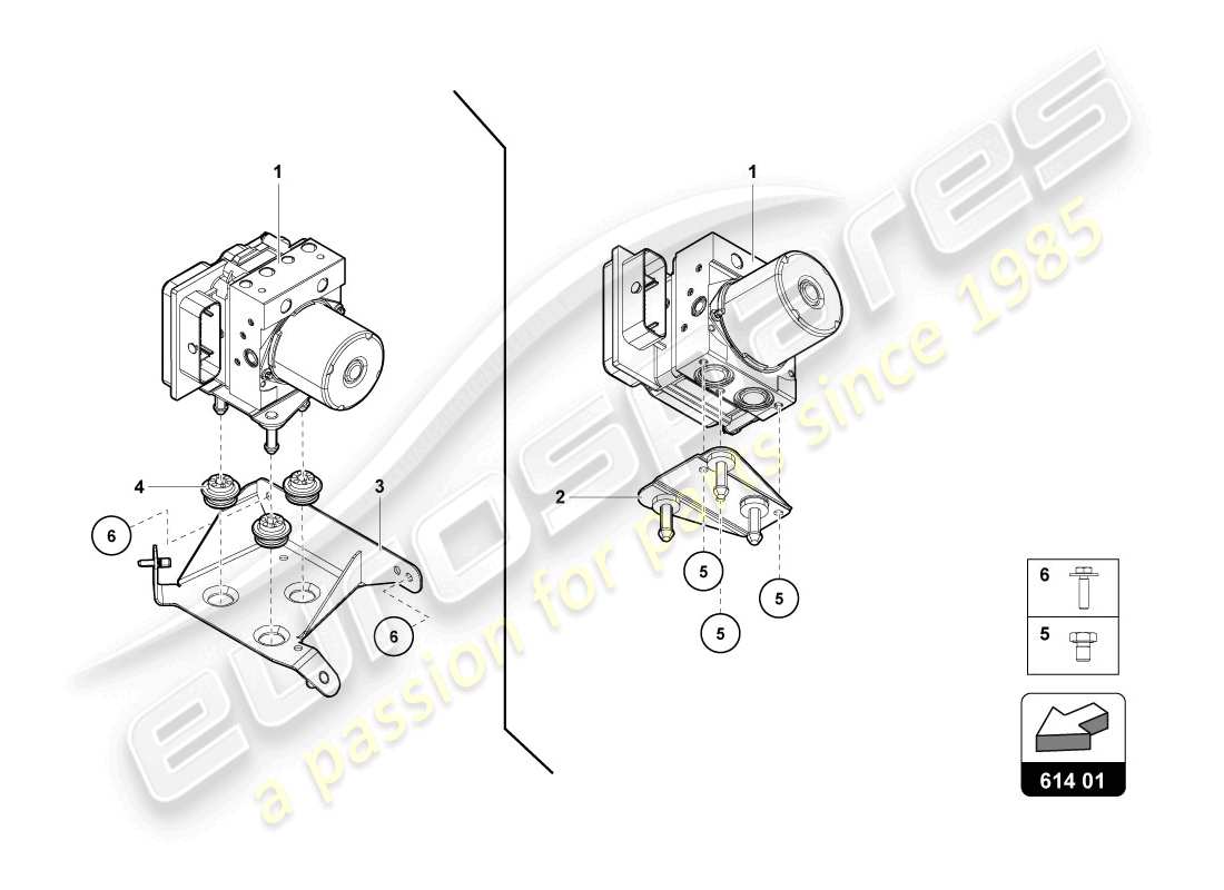 lamborghini lp720-4 coupe 50 (2014) unidad abs con unidad de control diagrama de piezas