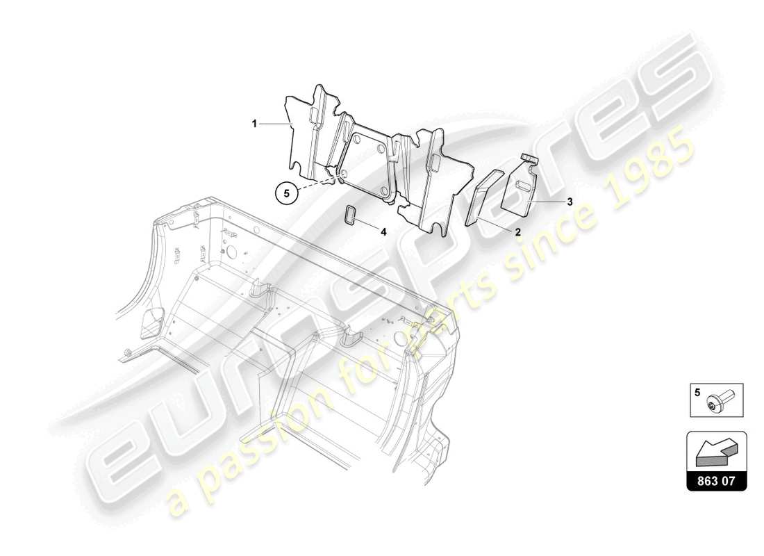 lamborghini lp770-4 svj roadster (2020) diagrama de piezas de amortiguación
