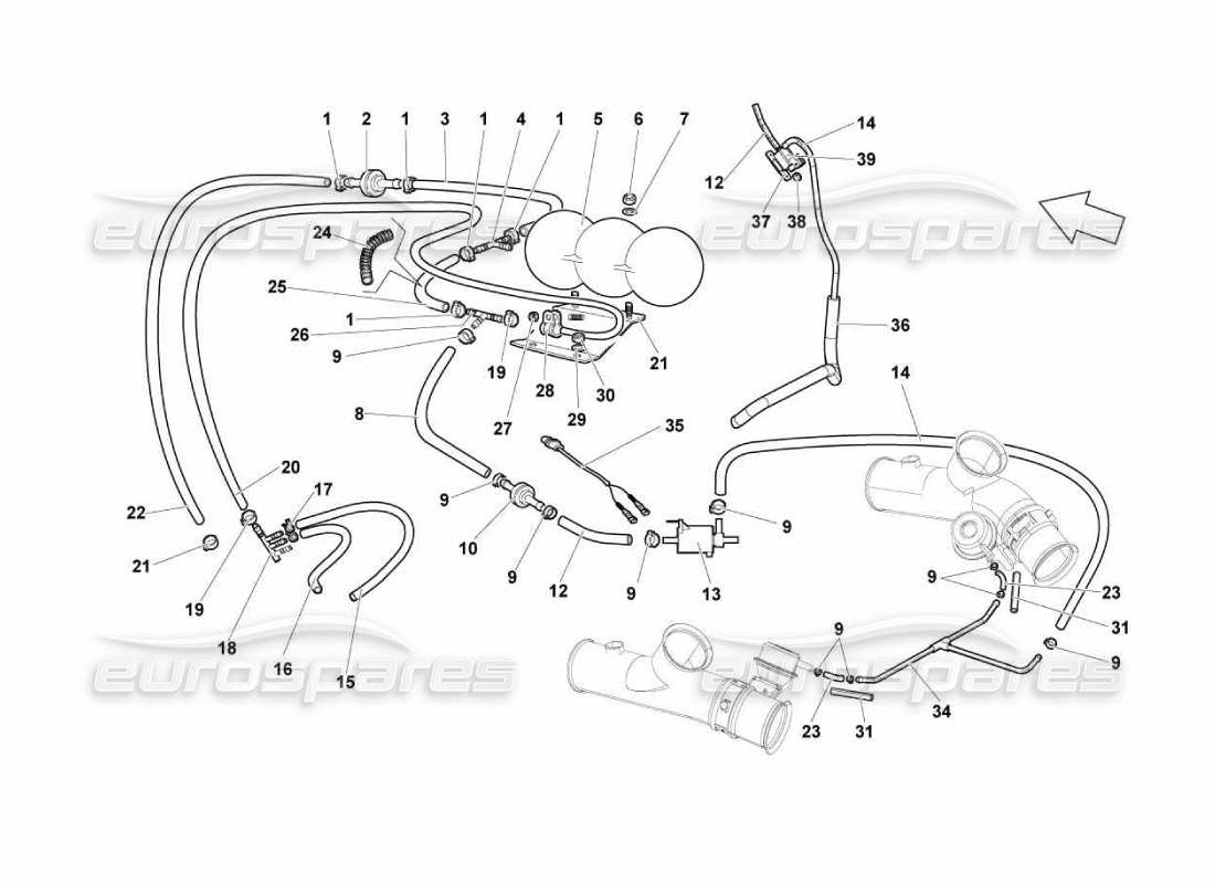lamborghini murcielago lp670 sistema de escape diagrama de piezas