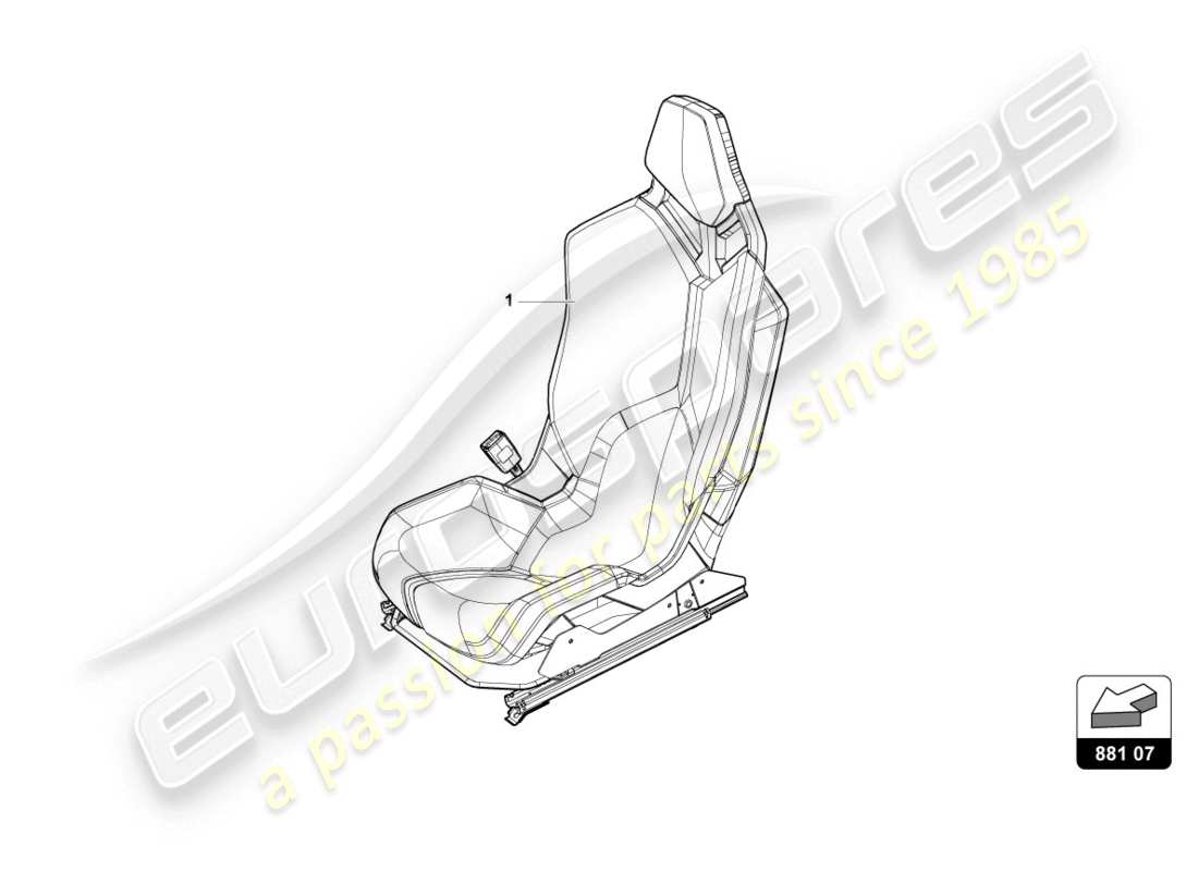 lamborghini lp610-4 coupe (2016) asiento deportivo diagrama de piezas