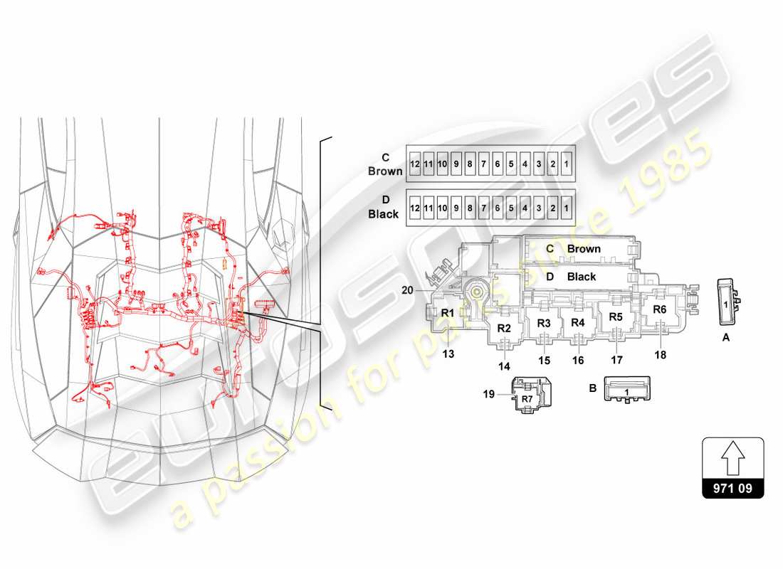 un diagrama de piezas del catálogo de piezas lamborghini lp700-4 coupe (2012)