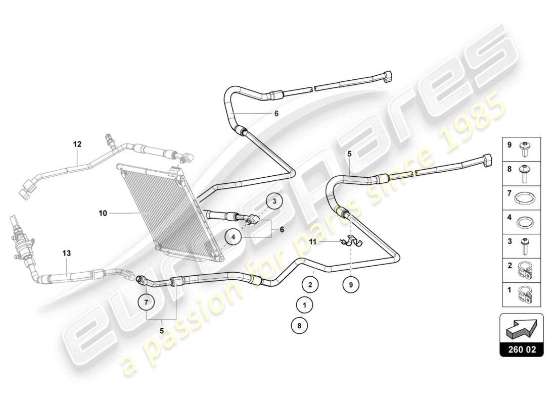 lamborghini lp750-4 sv coupe (2016) aire diagrama de piezas