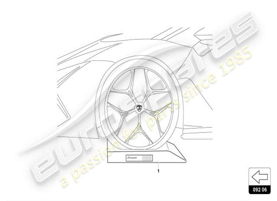 lamborghini huracan lp580-2 spyder (accessories) diagrama de piezas del cojín de impacto