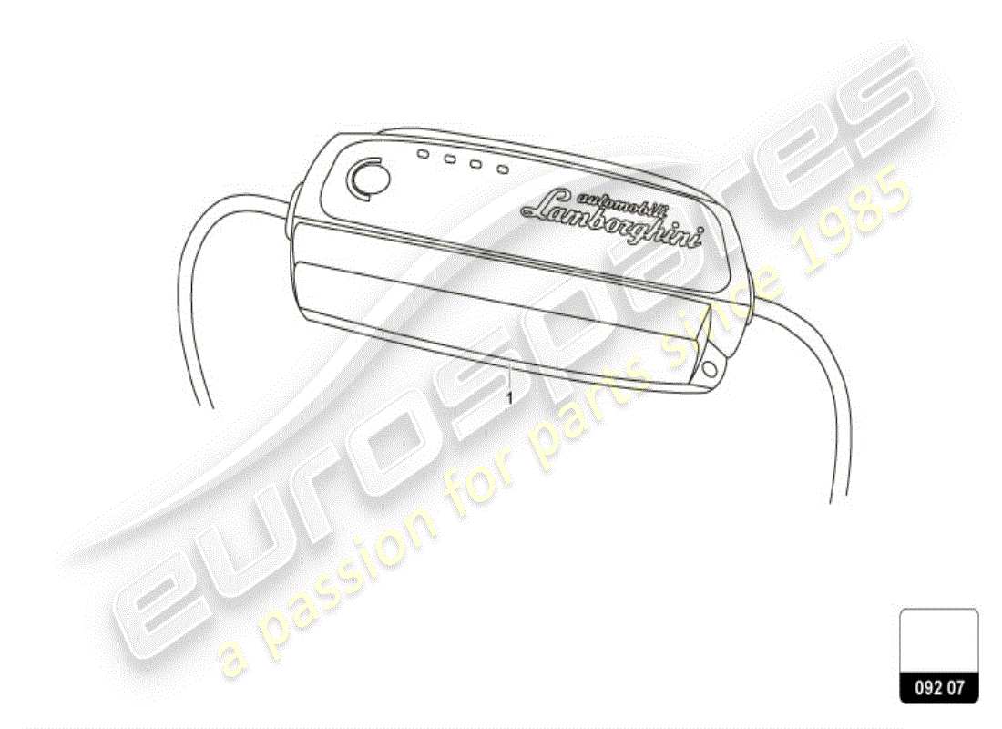 lamborghini huracan lp580-2 spyder (accessories) diagrama de piezas del cargador de batería