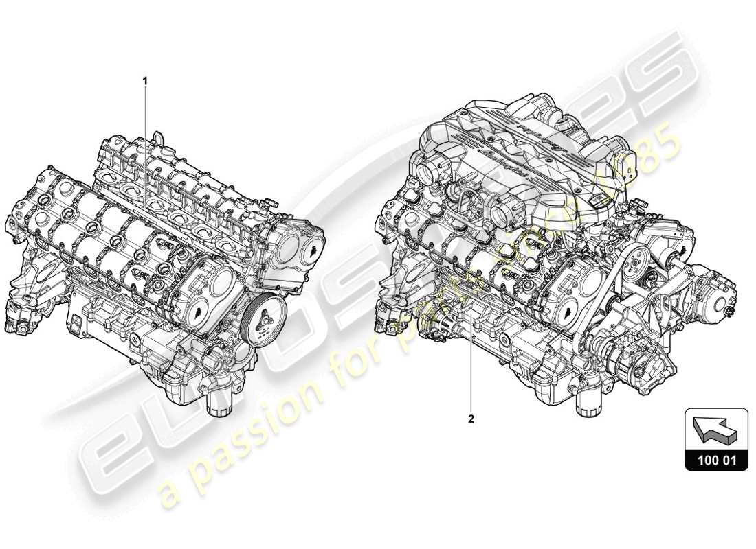 lamborghini lp720-4 coupe 50 (2014) motor diagrama de piezas
