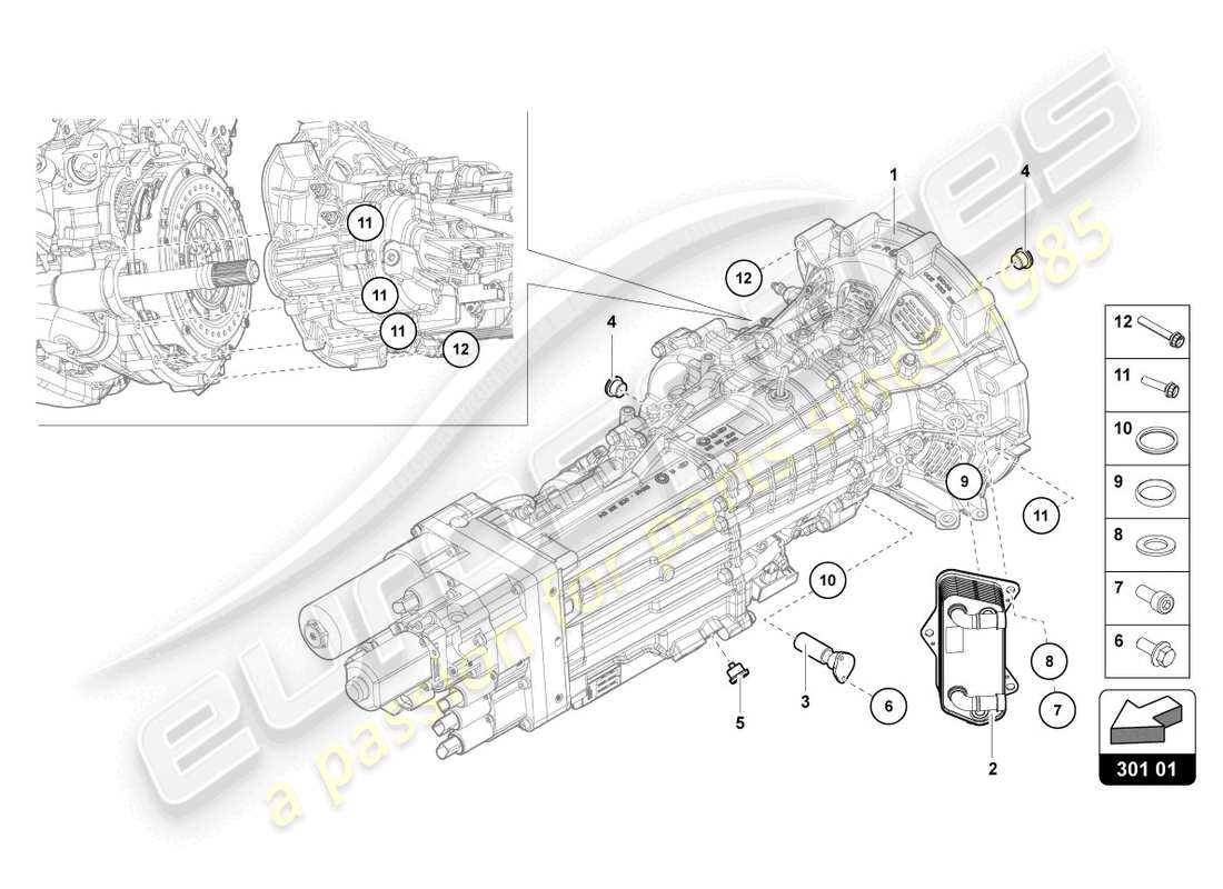 lamborghini 2014 (lp700-4 roadster) diagrama de piezas del filtro de aceite