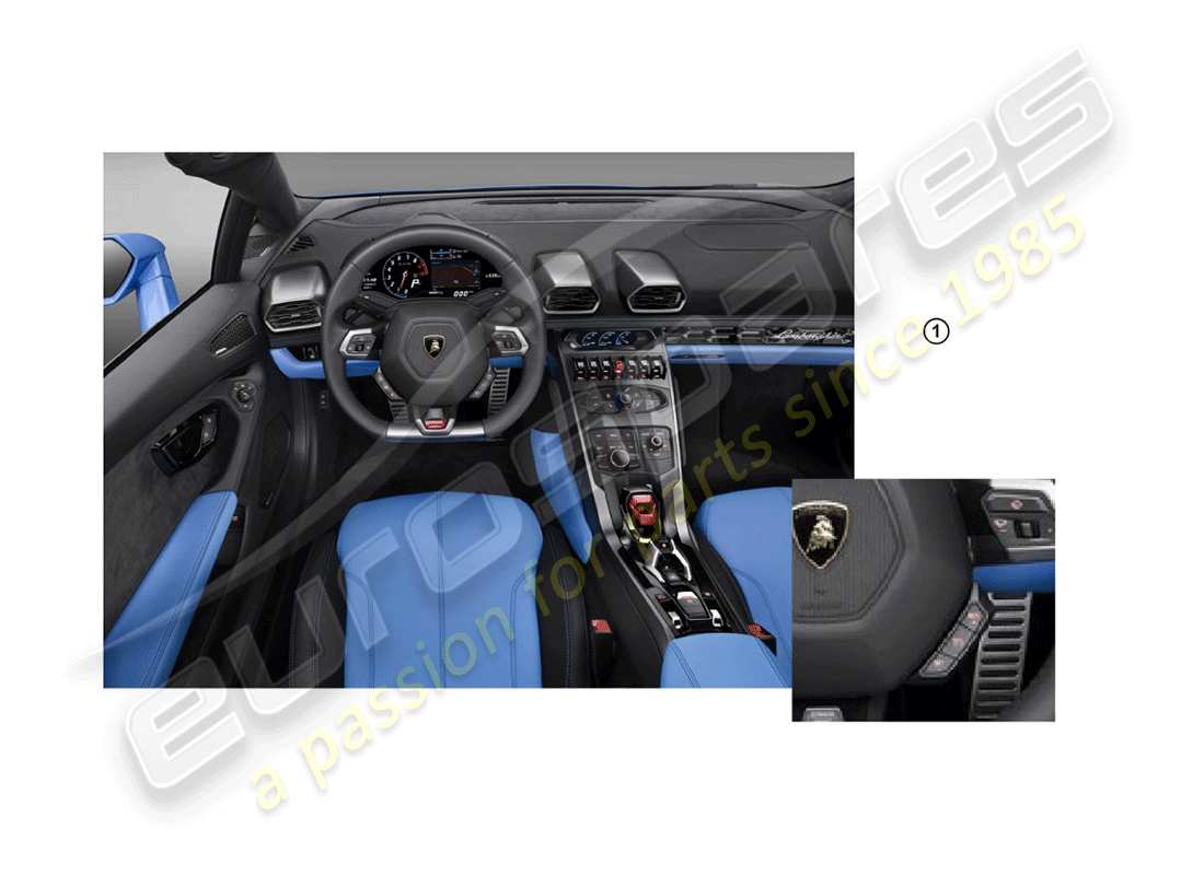 lamborghini huracan lp580-2 spyder (accessories) kit de instalación diagrama de piezas