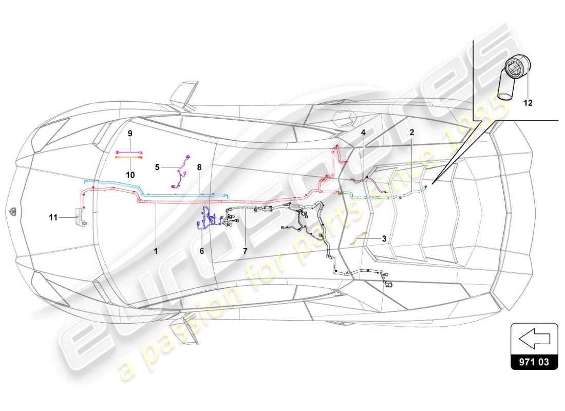 diagrama de pieza que contiene el número de pieza 3d0971818c