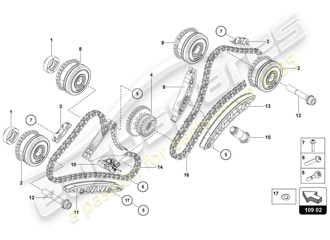 diagrama de pieza que contiene el número de pieza 07m109538b