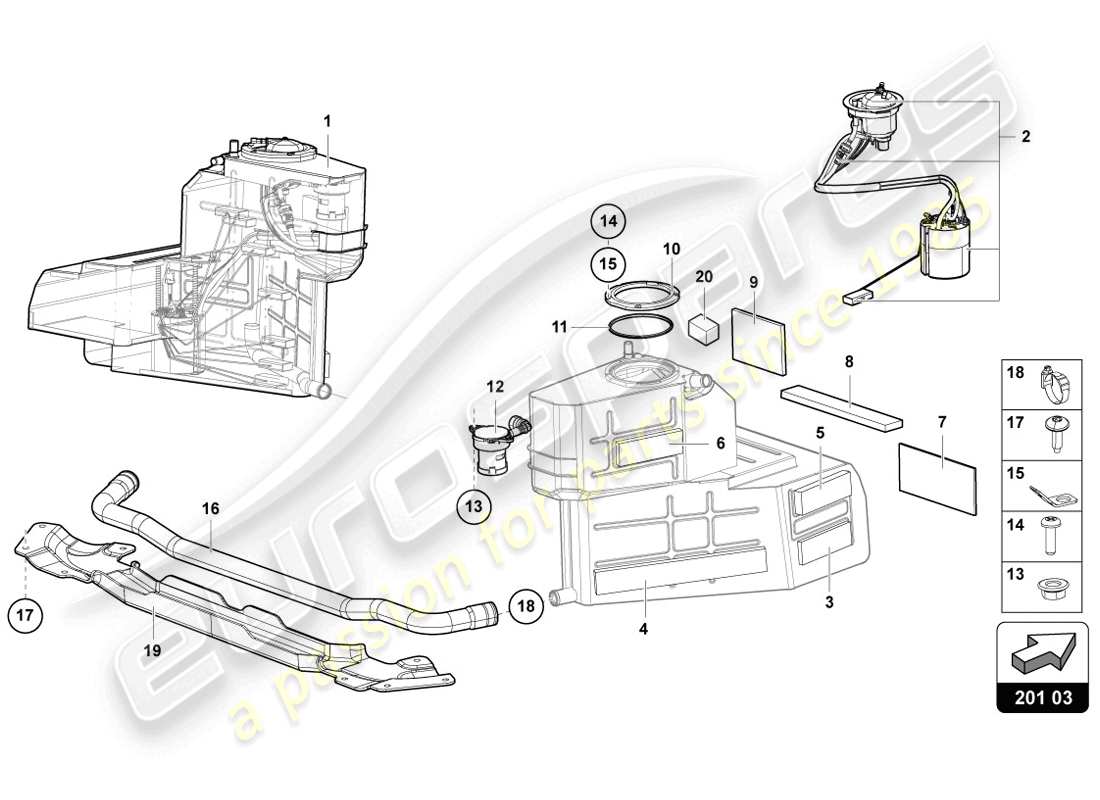 diagrama de pieza que contiene el número de pieza 470201099