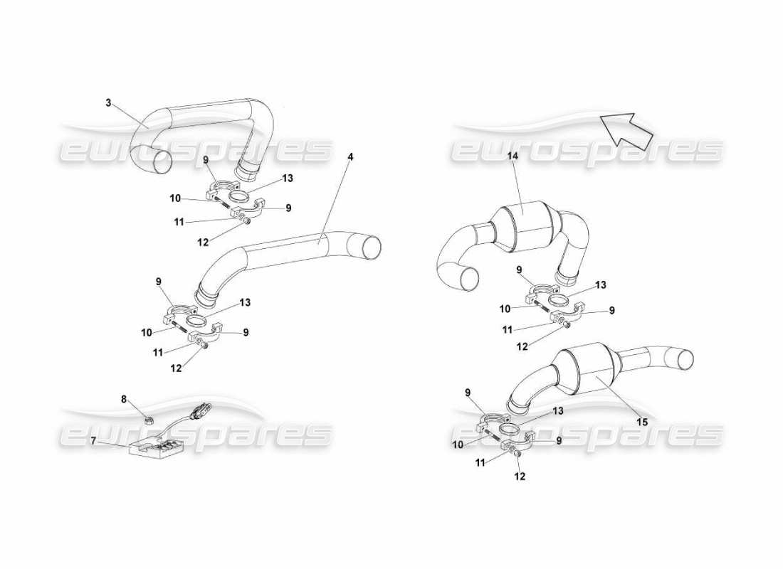 un diagrama de piezas del catálogo de piezas lamborghini murcielago lp670