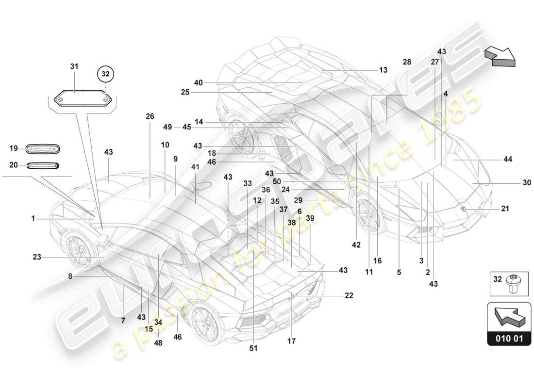 diagrama de pieza que contiene el número de pieza 470010531d