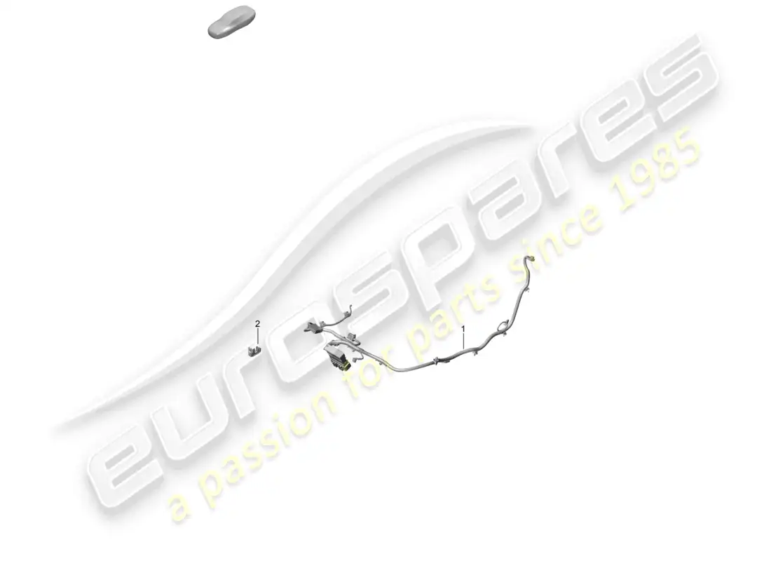 porsche 2022 (992-1 gt3/rs/st) diagrama de piezas del asiento tipo butaca eléctrico