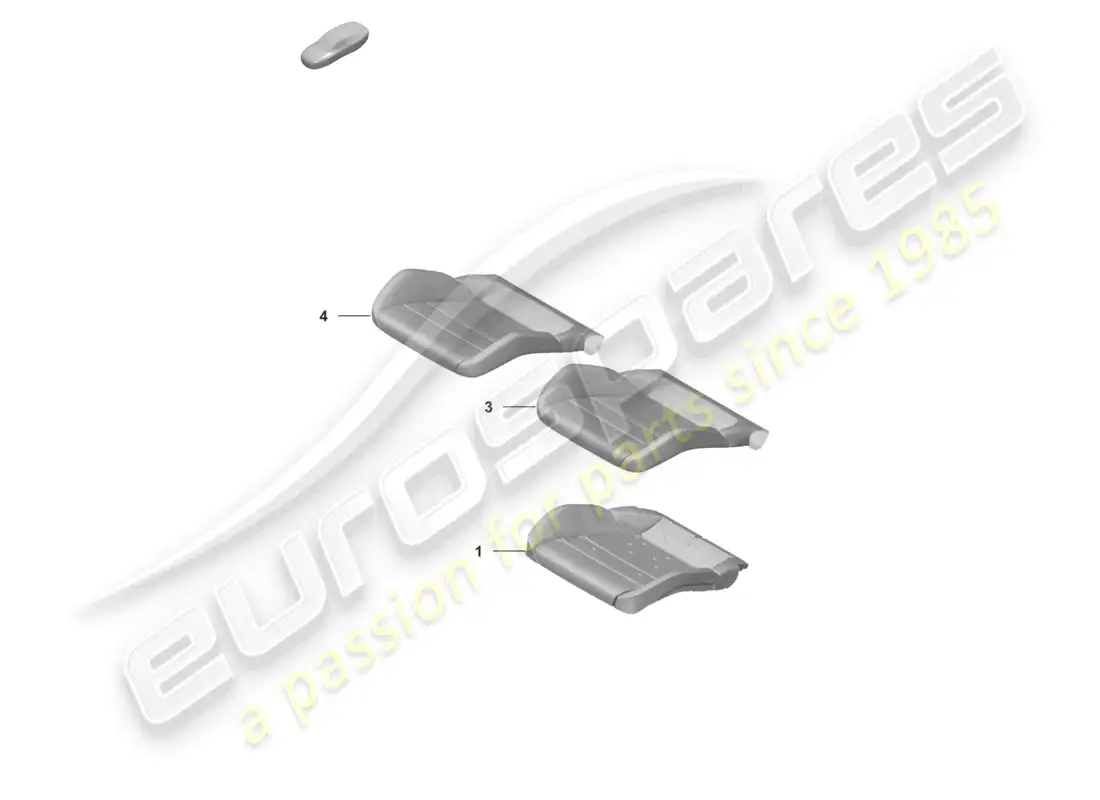 porsche 2022 (992-1 gt3/rs/st) pieza de espuma funda de asiento asiento deportivo diagrama de piezas plus