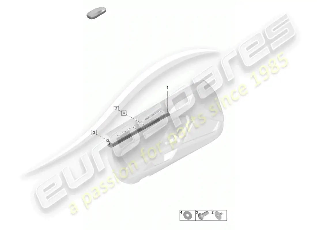 porsche 2022 (992-1 gt3/rs/st) moldura para panel de revestimiento de puerta información de reparación 706055 diagrama de piezas