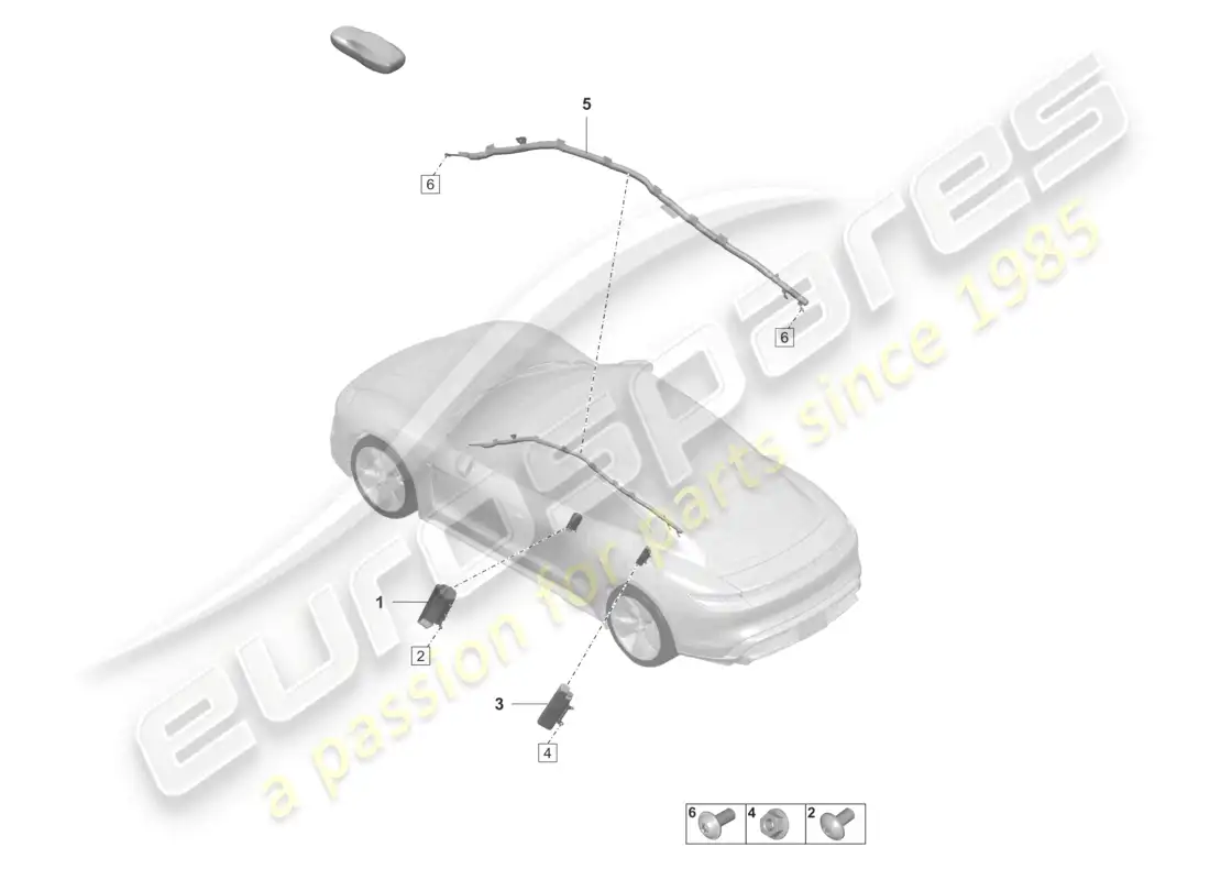 porsche 2023 (taycan 9j1-1) unidad de airbag lateral unidad de airbag de cabeza diagrama de piezas