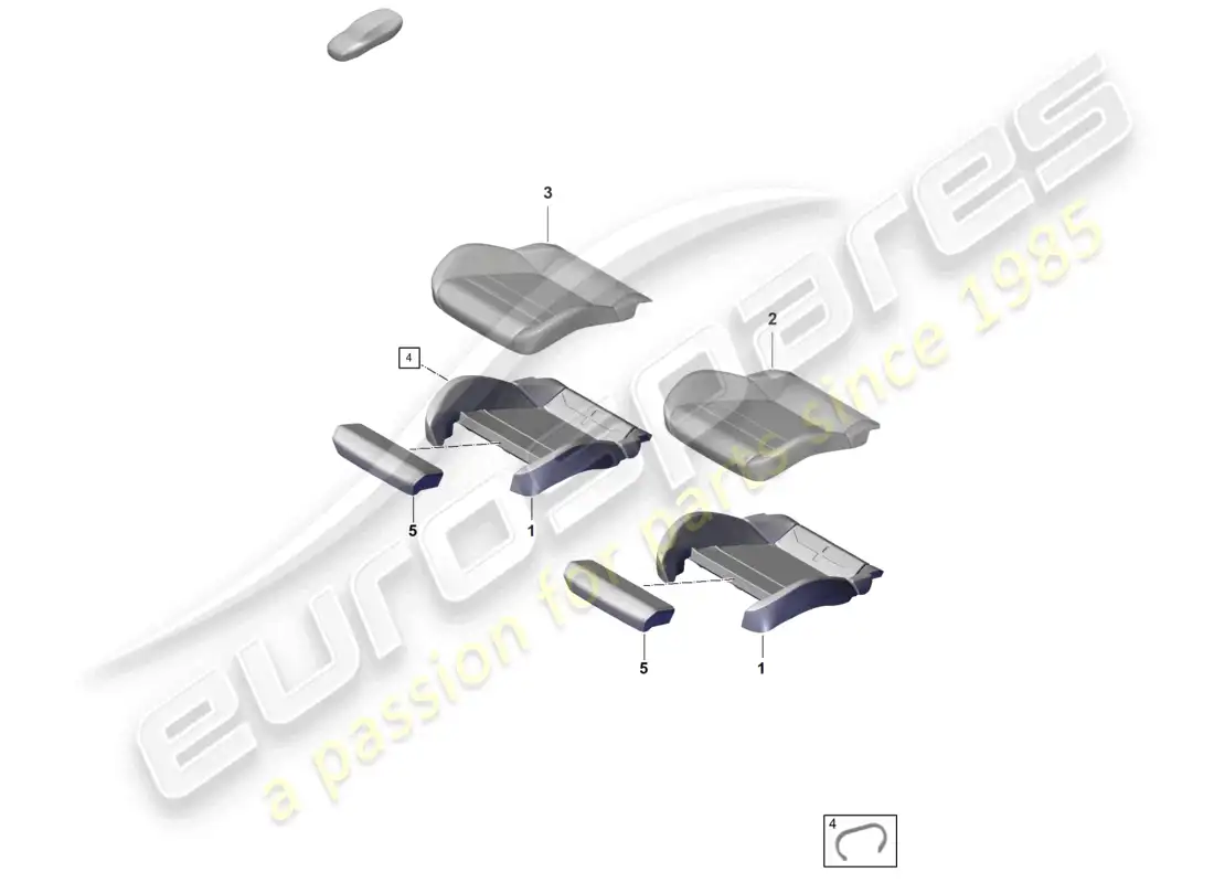 porsche 2020 (taycan 9j1-1) pieza de espuma funda de asiento asiento confortable para modelos con ventilación de asiento diagrama de piezas