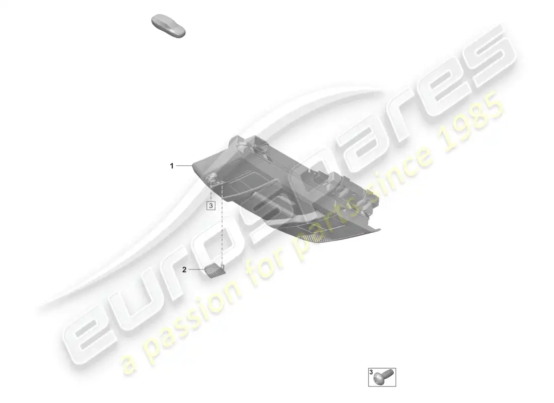 porsche 2023 (992-1 gt3/rs/st) techo de consola diagrama de piezas