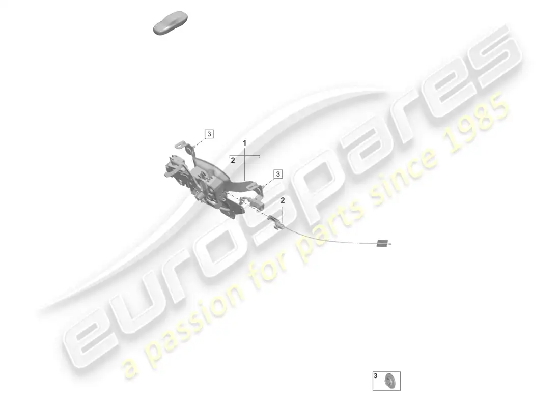 porsche 2023 (992-1 gt3/rs/st) cerradura mecanismo de bloqueo diagrama de piezas