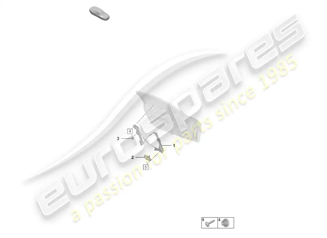 porsche 2023 (992-1 gt3/rs/st) regulador de ventana diagrama de piezas
