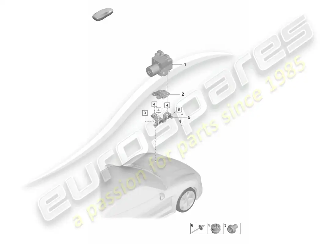 porsche 2020 (taycan 9j1-1) diagrama de piezas del sistema de frenos antibloqueo de la unidad hidráulica -abs-
