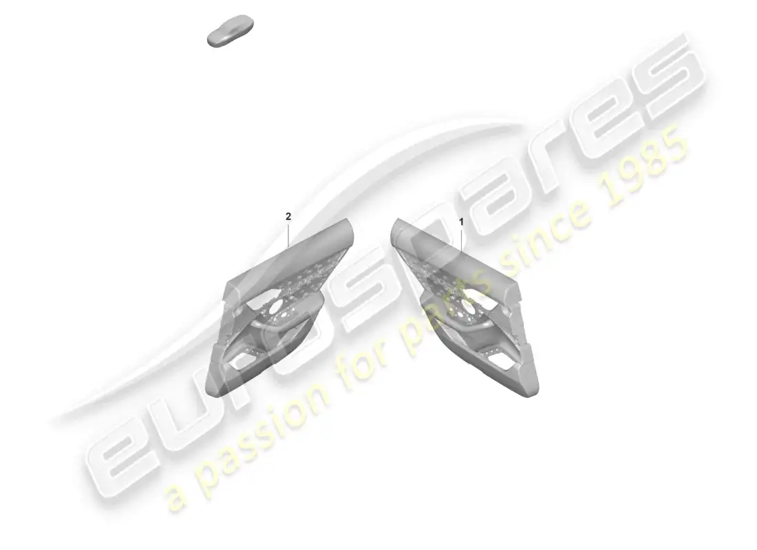 porsche 2020 (taycan 9j1-1) paneles de revestimiento de puertas traseras de cuero con molduras decorativas diagrama de piezas de carbono