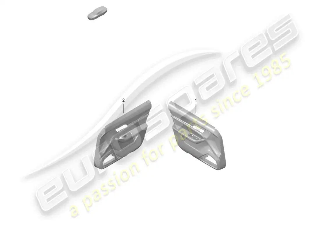 porsche 2020 (taycan 9j1-1) diagrama de piezas de cuero sintético de los paneles de revestimiento de las puertas delanteras