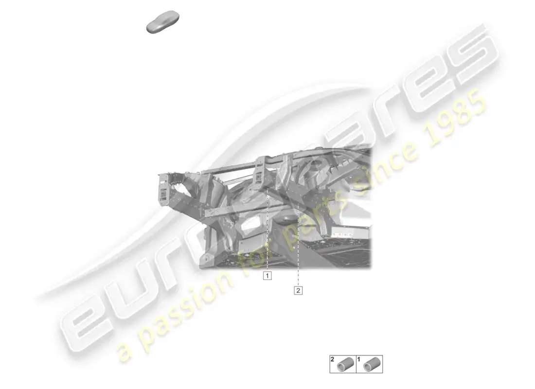 porsche 2020 (taycan 9j1-1) diagrama de piezas del miembro lateral delantero