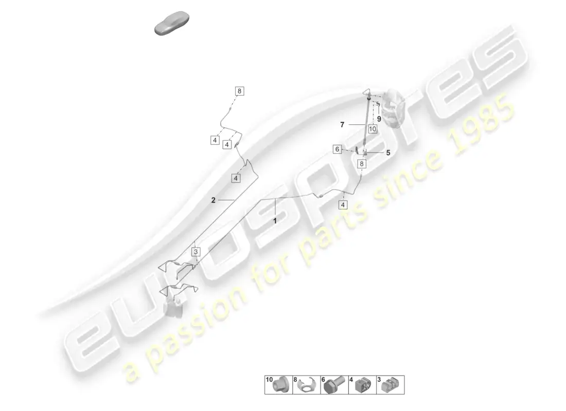 porsche 2022 (992-1 gt3/rs/st) línea de freno central parte inferior trasera eje trasero diagrama de piezas