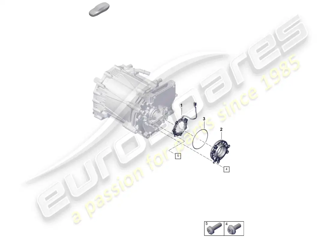 porsche 2022 (taycan 9j1-1) motor de tracción para accionamiento eléctrico eje delantero sensores diagrama de piezas