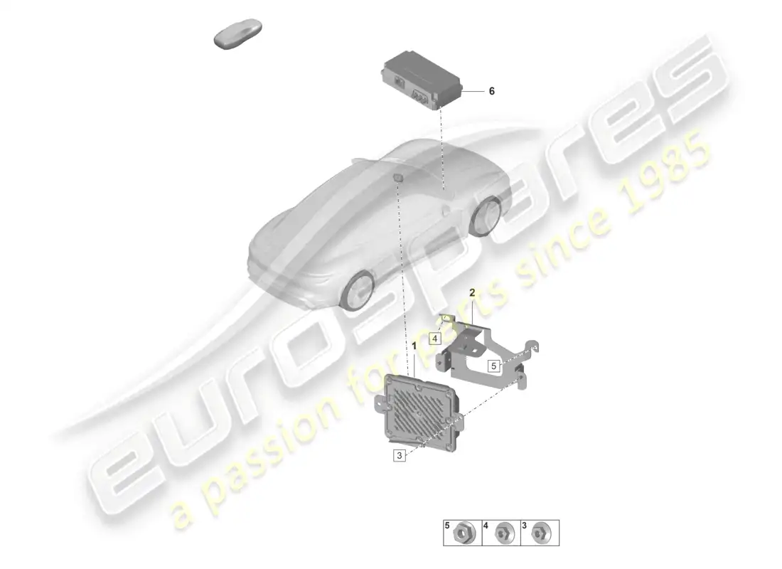 porsche 2022 (taycan 9j1-1) unidad de control para servicios online diagrama de piezas