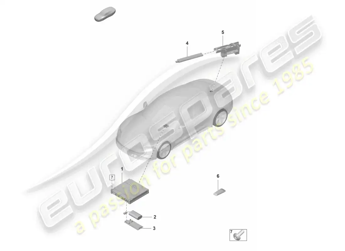 porsche 2022 (taycan 9j1-1) unidad de control para módulo de llamada de emergencia y unidad de comunicaciones d - mj 2022>>- mj 2022 diagrama de piezas