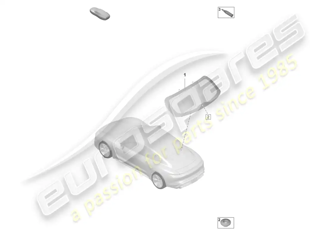 porsche 2023 (taycan 9j1-1) la ventana trasera diagrama de piezas