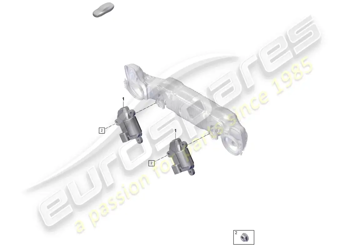 porsche 2023 (992-1 gt3/rs/st) elemento de control del acelerador del sistema de escape diagrama de piezas