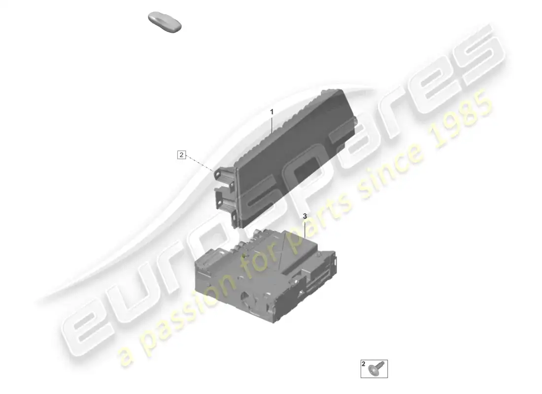 porsche 2025 (992-2 gt3/rs/st) pantalla de ordenador central diagrama de piezas