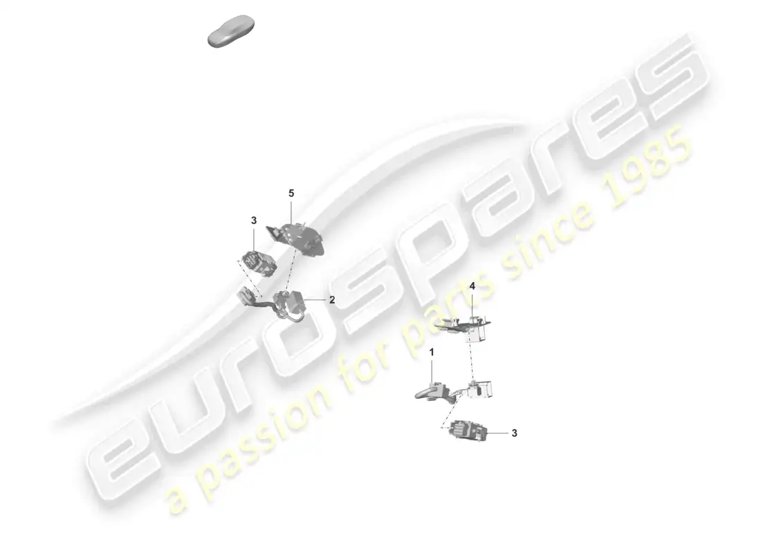 porsche 2020 (taycan 9j1-1) diagrama de piezas del asiento trasero eléctrico