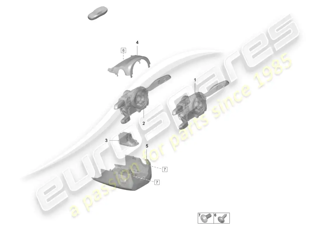 porsche 2020 (taycan 9j1-1) interruptor de la columna de dirección diagrama de piezas