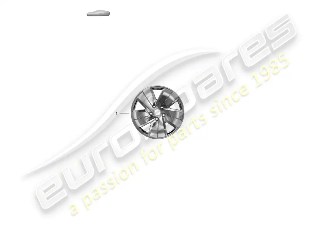 porsche 2020 (taycan 9j1-1) diagrama de piezas de la rueda de aleación 19
