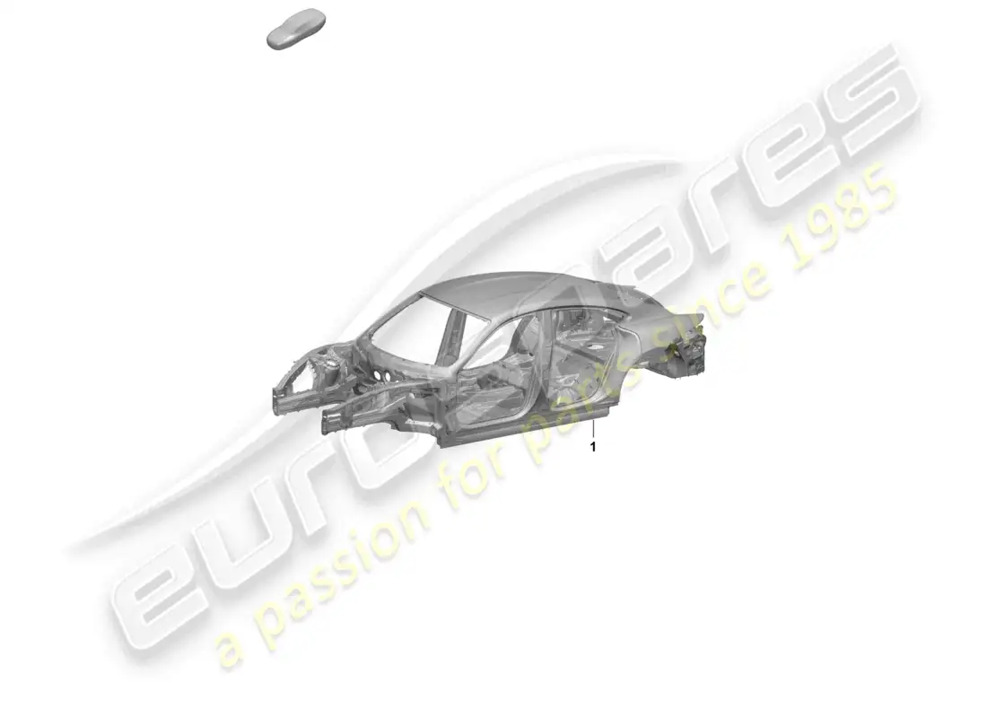 porsche 2026 (taycan 9j1-2) cuerpo del auto diagrama de piezas