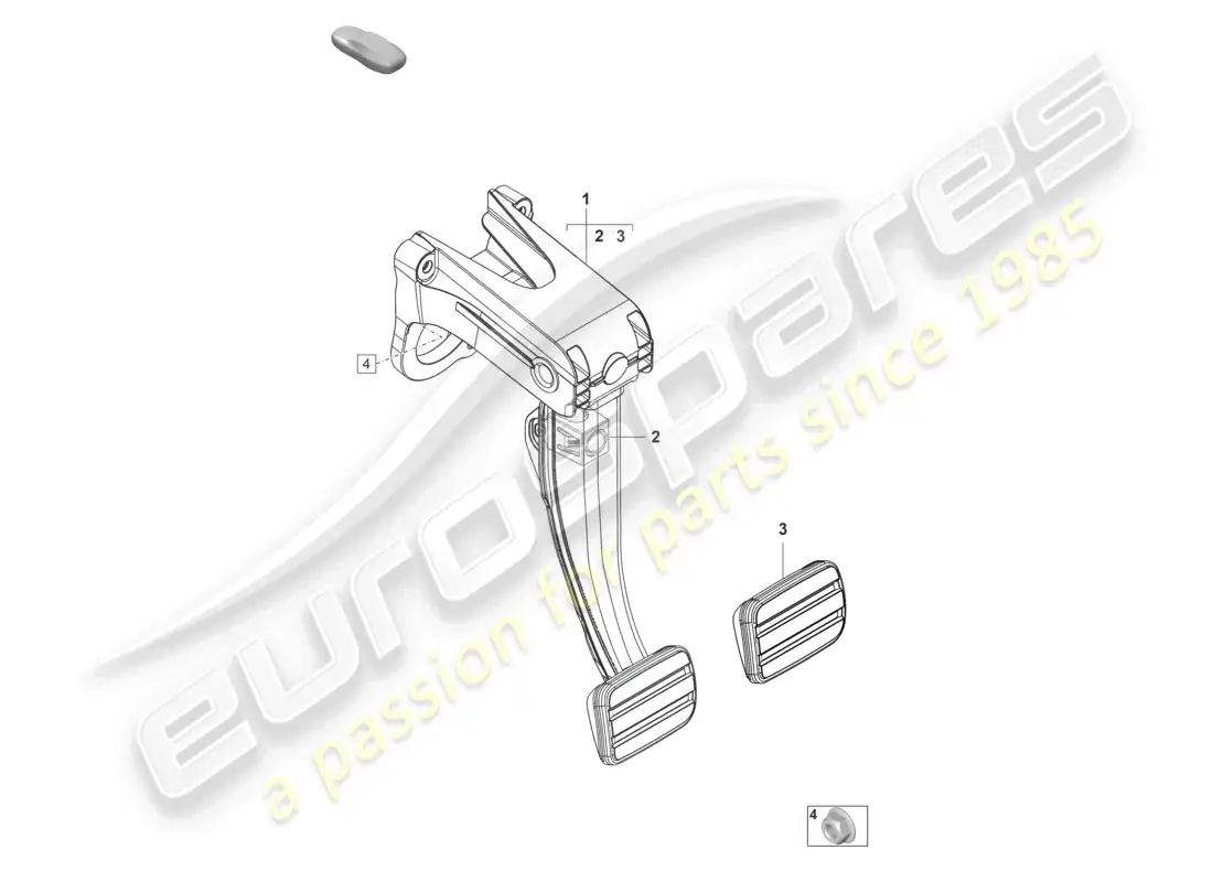 porsche 2020 (taycan 9j1-1) diagrama de piezas del pedal de freno