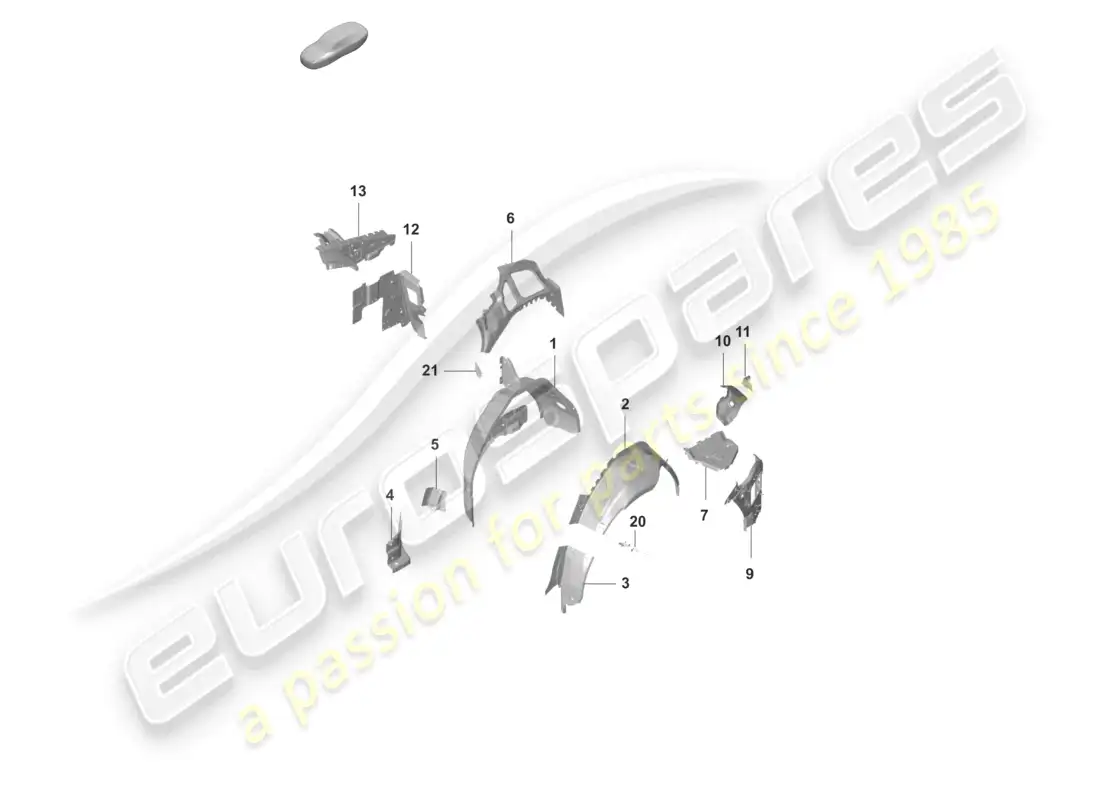 porsche 2023 (taycan 9j1-1) panel lateral, interior trasero diagrama de piezas