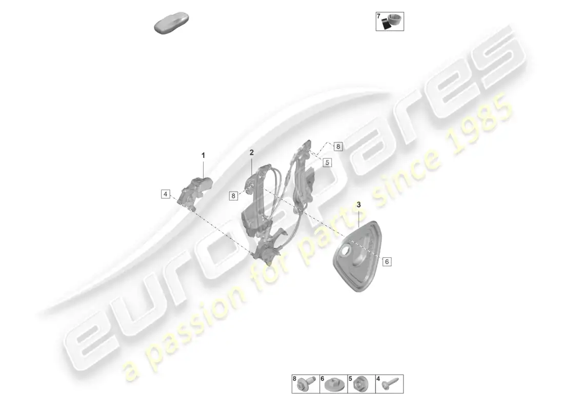 porsche 2023 (taycan 9j1-1) elevalunas trasero diagrama de piezas