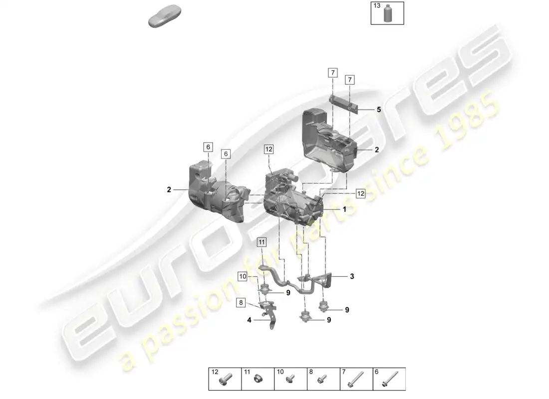 porsche 2026 (taycan 9j1-2) compresor de aire acondicionado a/c con piezas individuales diagrama de piezas