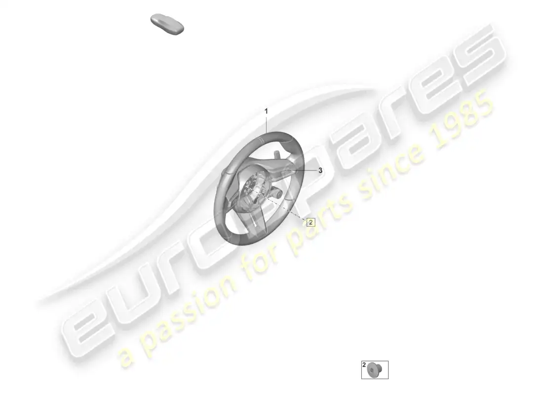 porsche 2022 (992-1 gt3/rs/st) volante multifunción cuero - pdk - diagrama de piezas