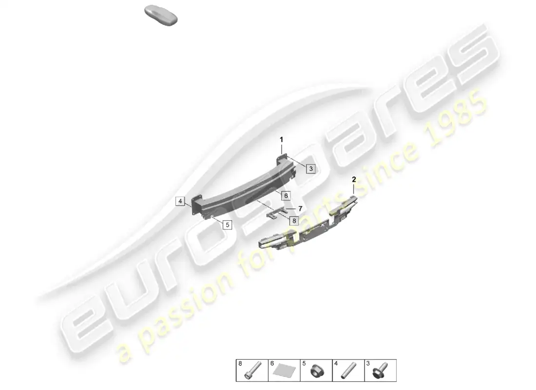 porsche 2026 (taycan 9j1-2) portafolios trasero diagrama de piezas