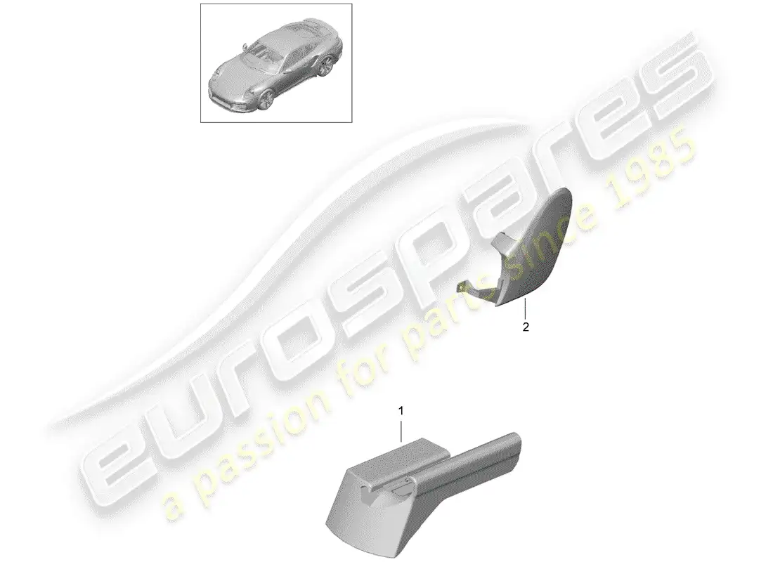 porsche 2018 (991-2 turbo) asiento deportivo plus diagrama de piezas