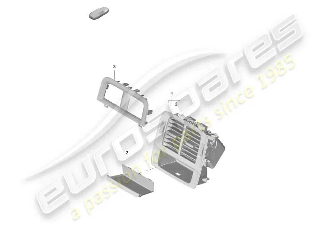 porsche 2023 (taycan 9j1-1) ventilación trasera consola central diagrama de piezas