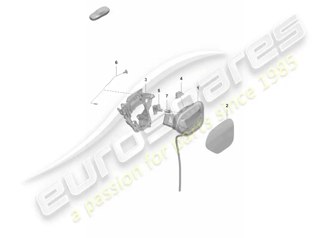 porsche 2020 (taycan 9j1-1) manual de barandillas abatibles diagrama de piezas