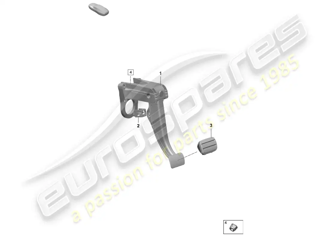 porsche 2026 (taycan 9j1-2) pedal de freno diagrama de piezas